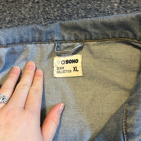 Ci Sono denim collection size XL women’s button up blue jean jacket - Picture 3 of 6